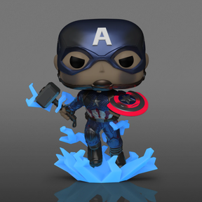 Funko Pop! Avengers 4: Endgame - Captain America with Mjolnir Metallic Glow in the Dark #1198