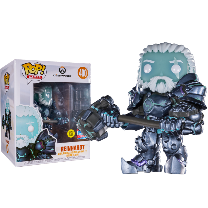 Funko Pop!  Overwatch - Coldhardt Reinhardt Glow in the Dark 6” Super-Sized #400 (2018 Fall Convention Exclusive) - Real Pop Mania