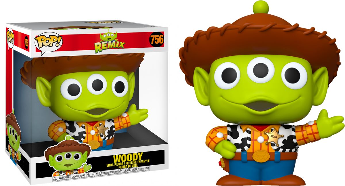 Funko Pop! Toy Story - Alien Remix Woody Pixar Anniversary 10” #756 - The Amazing Collectables