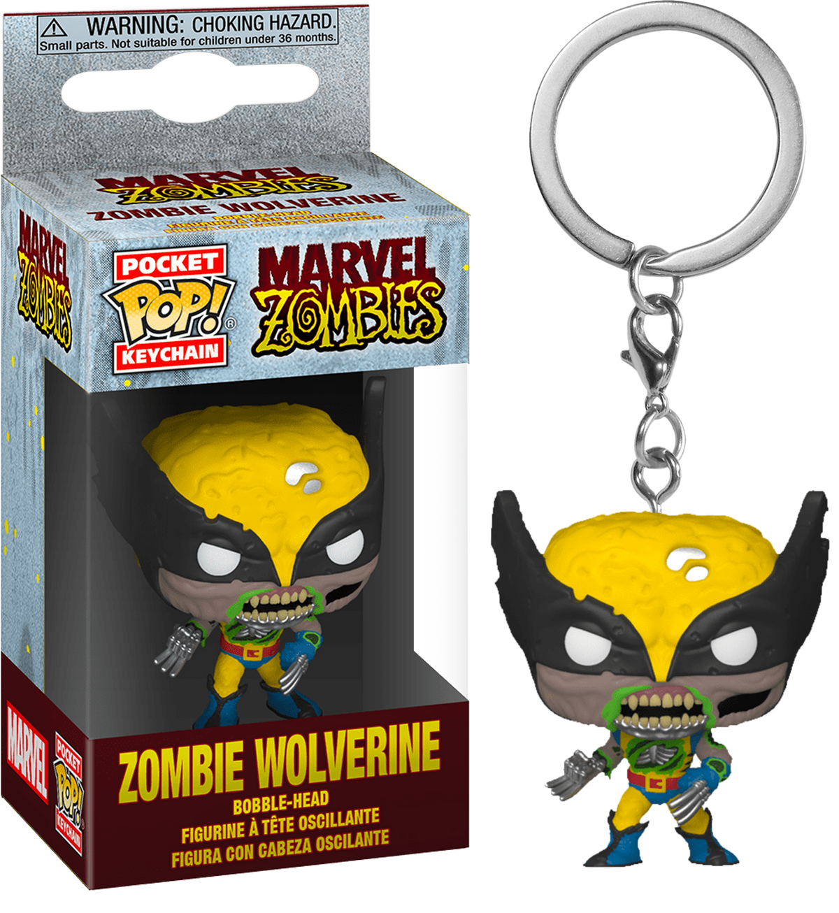 Funko Pocket Pop! Keychain - Marvel Zombies - Wolverine Zombie - The Amazing Collectables