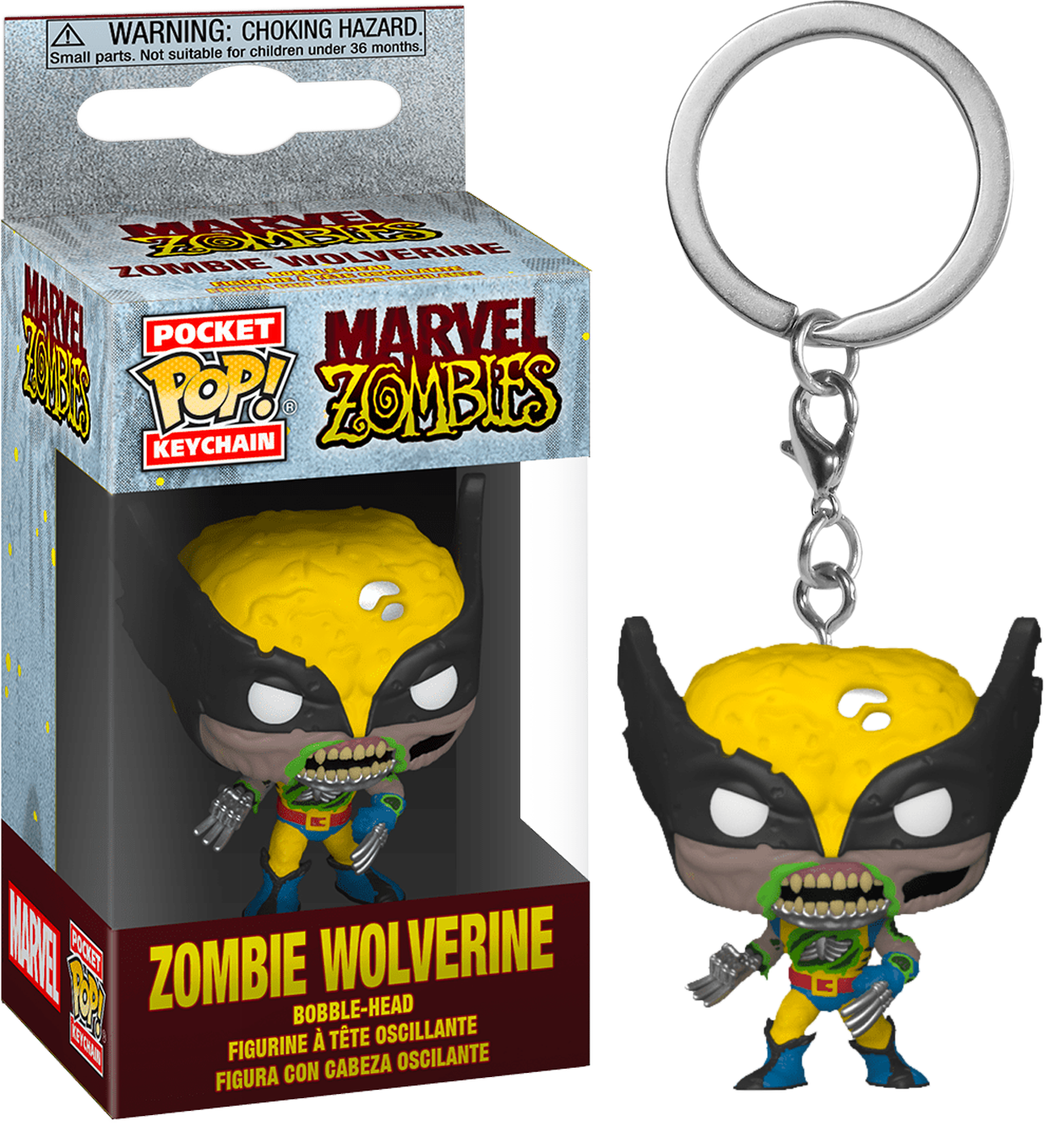 Funko Pocket Pop! Keychain - Marvel Zombies - Wolverine Zombie - The Amazing Collectables