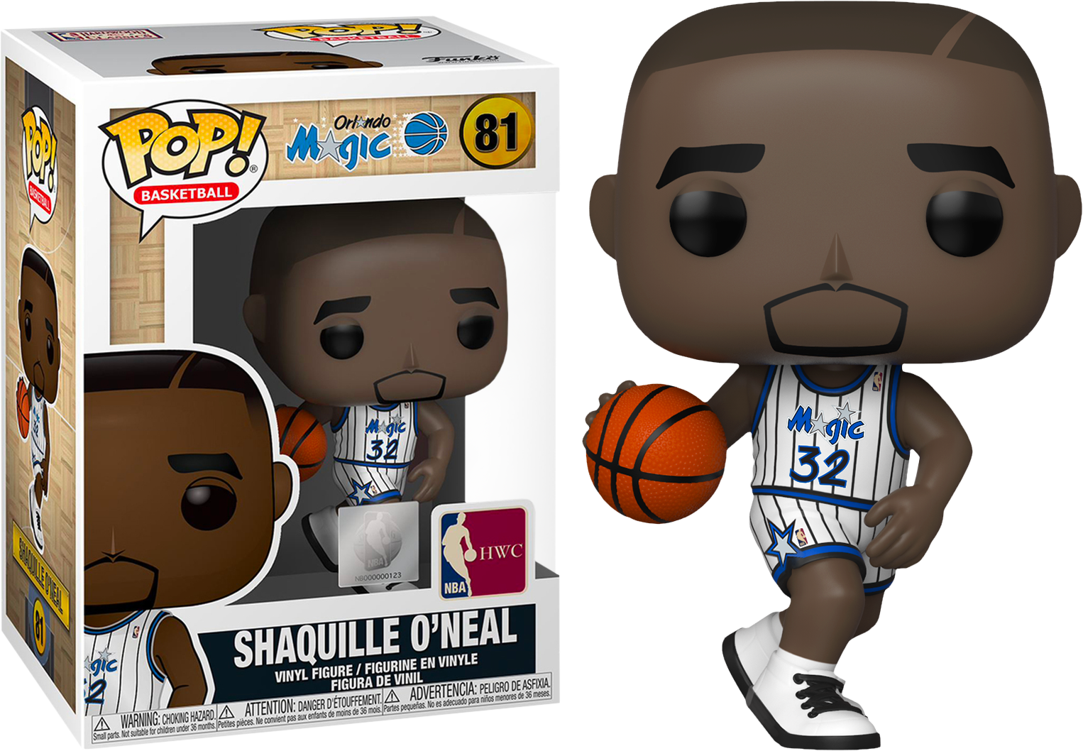 Funko Pop! NBA Basketball - Shaquille O'Neal Orlando Magic Home Jersey