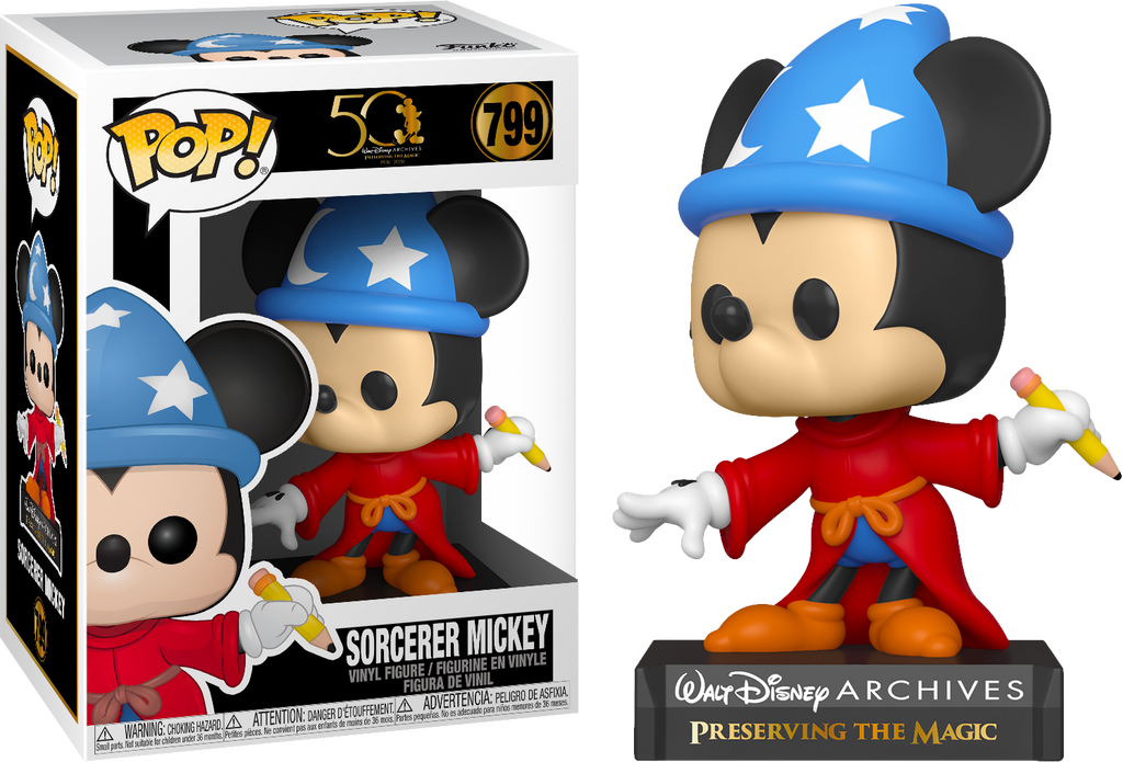 Afdeling underholdning Konfrontere Funko Pop! Walt Disney Archives - Sorcerer Mickey Mouse 50th Anniversa