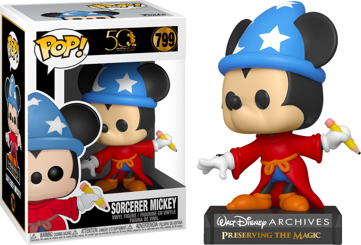 Funko Pop! Walt Disney Archives - Sorcerer Mickey Mouse 50th Anniversary #799 - The Amazing Collectables