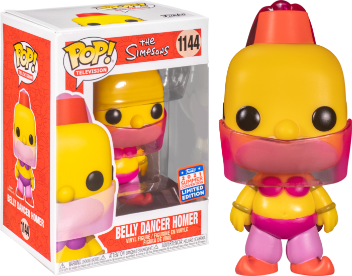 Funko Pop! The Simpsons - Homer as Belly Dancer #1144 (2021 Summer Convention Exclusive) - Real Pop Mania