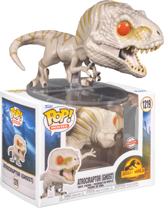 Funko Pop! Jurassic World: Dominion - Atrociraptor Ghost Attack Pose #1219 - Real Pop Mania