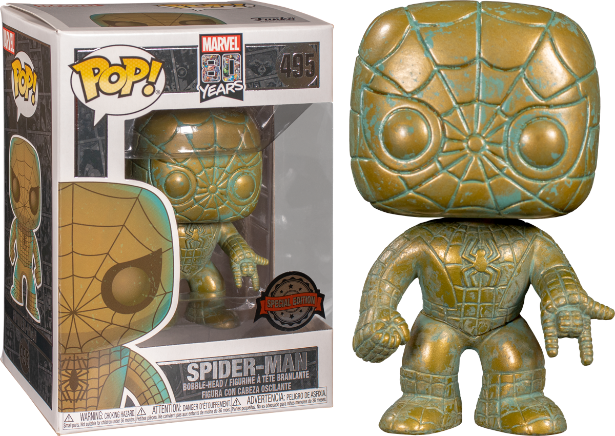 Funko Pop! Spider-Man - Spider-Man Patina 80th Anniversary #495 - The Amazing Collectables