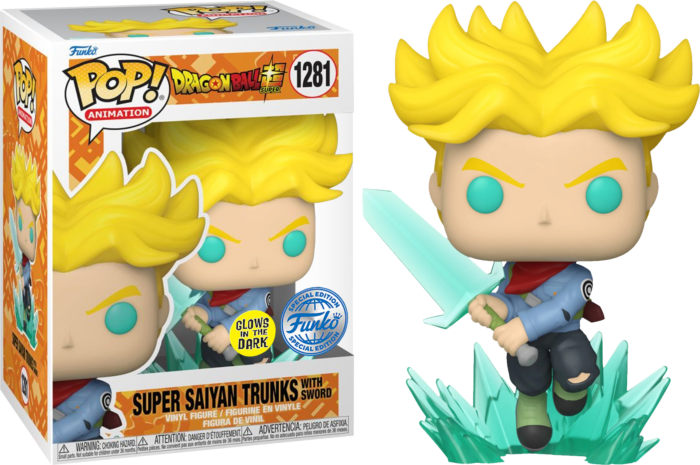 Funko Pop! Dragon Ball Super - Super Saiyan Trunks with Sword Glow in the Dark #1281