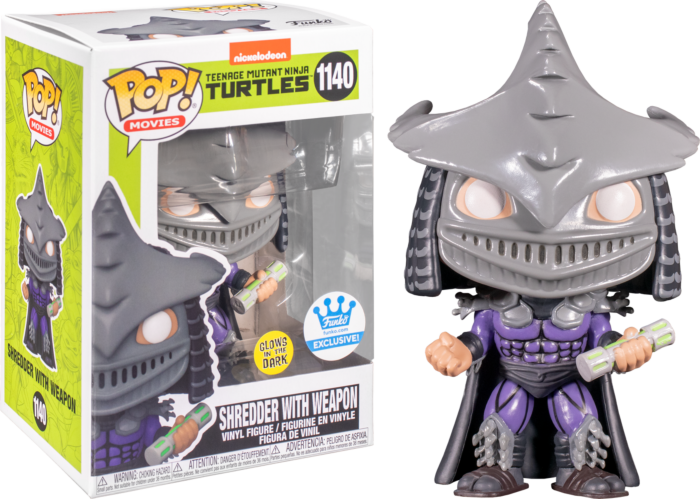 Funko Pop! Teenage Mutant Ninja Turtles II: The Secret Of The Ooze - Super Shredder with Ooze Glow in the Dark #1140 (+ Box of 3 Mystery Exclusive Pop! Vinyl Figures) - Real Pop Mania