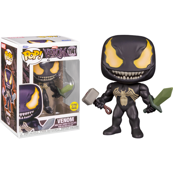 Funko Pop! Venom - Venom with Mjolnir and Sword Glow in the Dark #1141