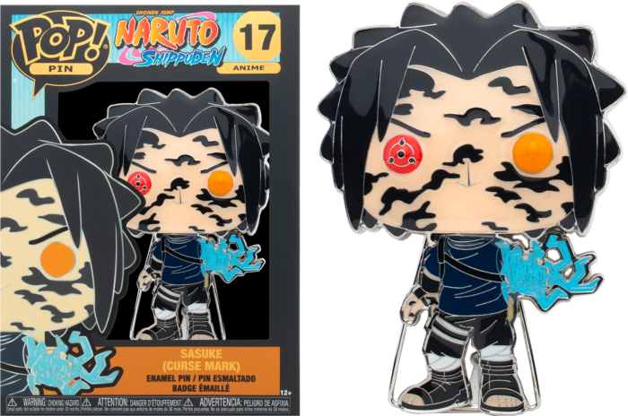 Funko Pop! Naruto: Shippuden - Sasuke Curse Mark 4" Enamel Pin #17 - Real Pop Mania