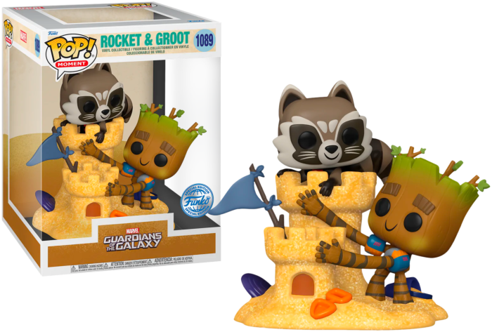 Funko Pop! Moment - Guardians of the Galaxy - Rocket & Groot Beach Day #1089 - Real Pop Mania