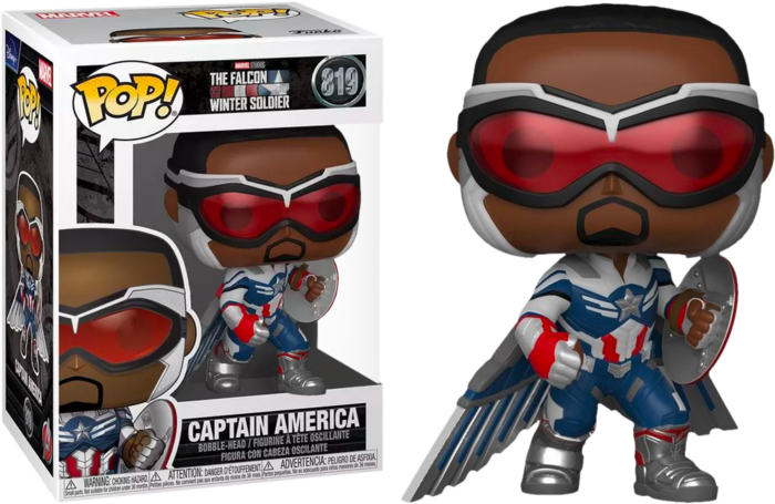Funko Pop! The Falcon and the Winter Soldier - Captain America with Wings #819 - Real Pop Mania