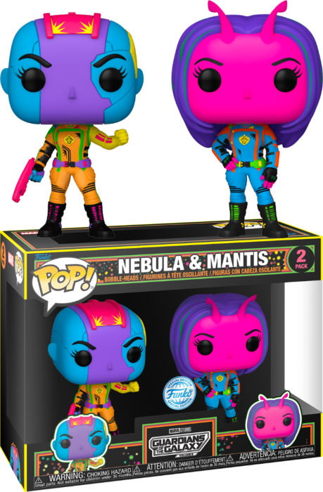 Funko Pop! Guardians of the Galaxy Vol. 3 - Nebula & Mantis Blacklight - 2-Pack