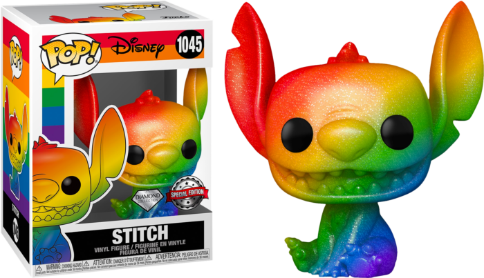 Funko Pop! Lilo & Stitch - Stitch Rainbow Pride 2021 Diamond Glitter #1045 - Real Pop Mania