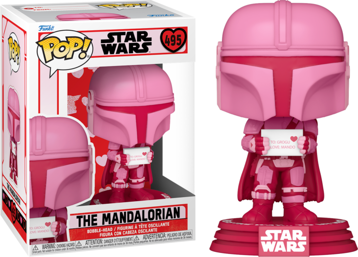 Funko Pop! Star Wars: The Mandalorian - The Mandalorian Valentine's Day #495 - Real Pop Mania
