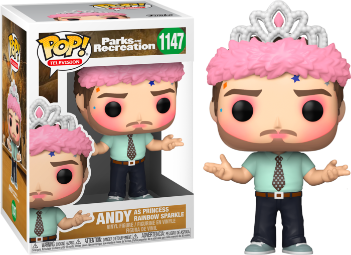 Funko Pop! Parks and Recreation - Andy as Princess Rainbow Sparkle #1147