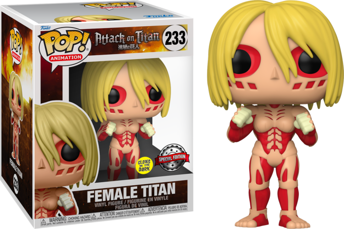 Funko Pop! Attack on Titan - Female Titan Glow in the Dark 6" Super Sized #233 - Real Pop Mania