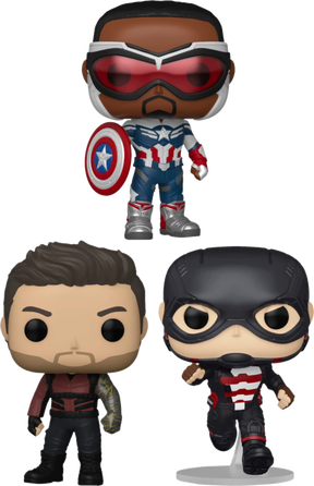 Funko Pop! The Falcon and the Winter Soldier - In Sam We Trust - Bundle (Set of 3) - Real Pop Mania