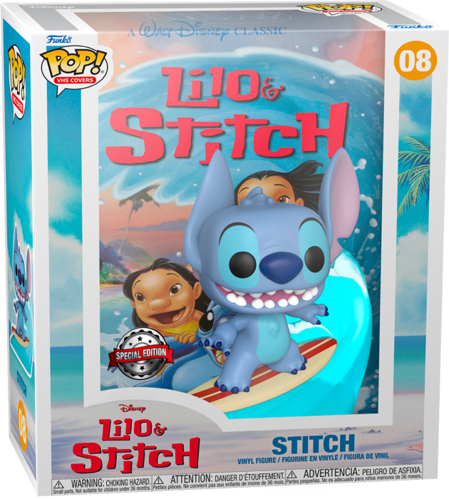Funko Pop! VHS Covers - Lilo & Stitch - Stitch on Surfboard #08