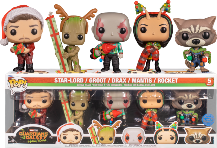 Funko Pop! The Guardians of the Galaxy Holiday Special - Star-Lord, Groot, Drax, Mantis & Rocket - 5-Pack - Real Pop Mania