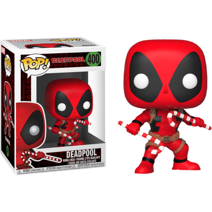 Funko Pop! Deadpool - Deadpool with Christmas Candy Canes #400 - The Amazing Collectables