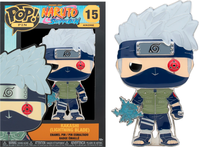 Funko Pop! Naruto: Shippuden - Kakashi with Lightning Blades 4" Enamel Pin #15 - Real Pop Mania