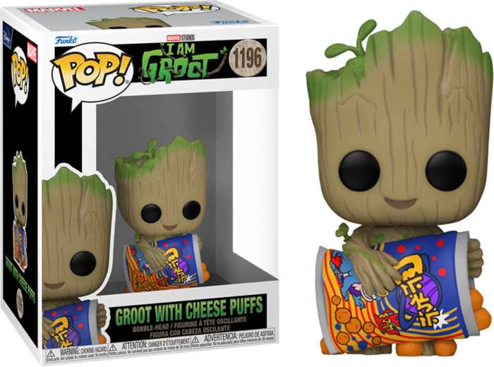 Funko Pop! I Am Groot (2022) - Groot with Cheese Puffs #1196