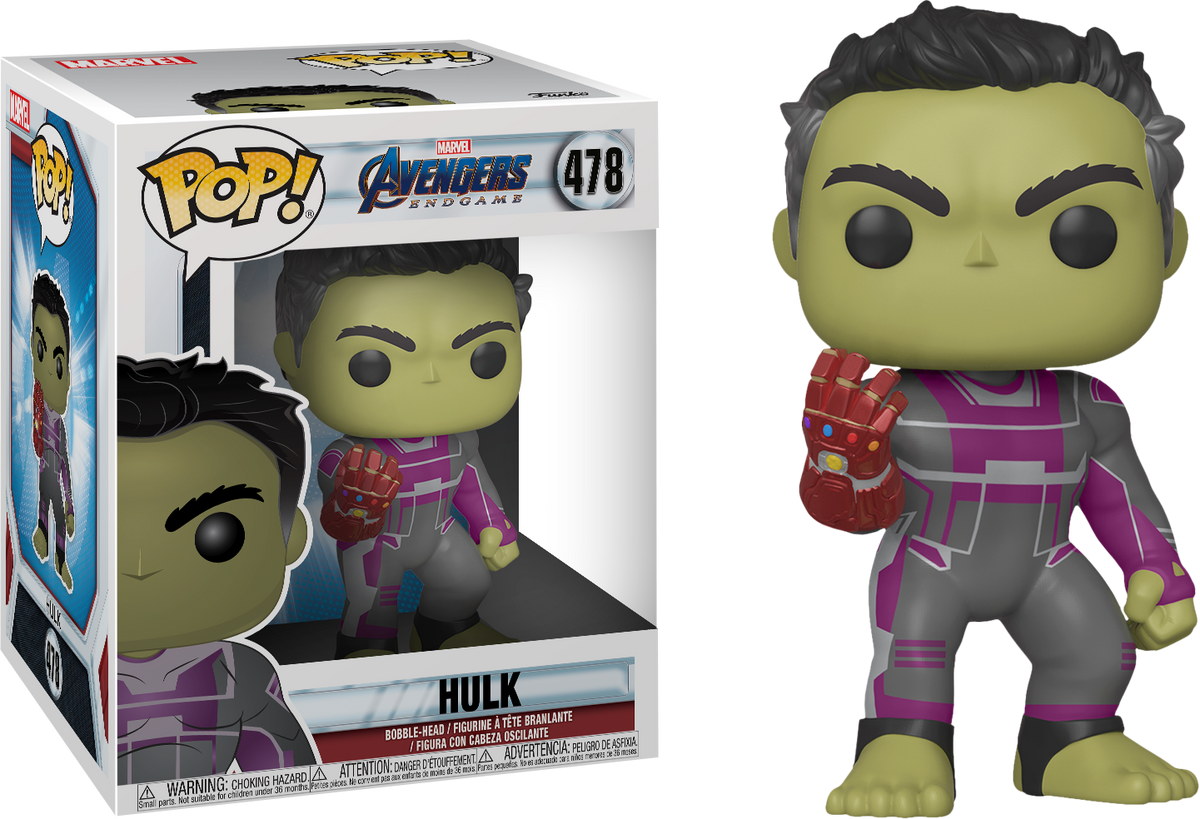 Funko Pop! Avengers 4: Endgame - Hulk with Nano Gauntlet Super Sized 6” #478 - The Amazing Collectables