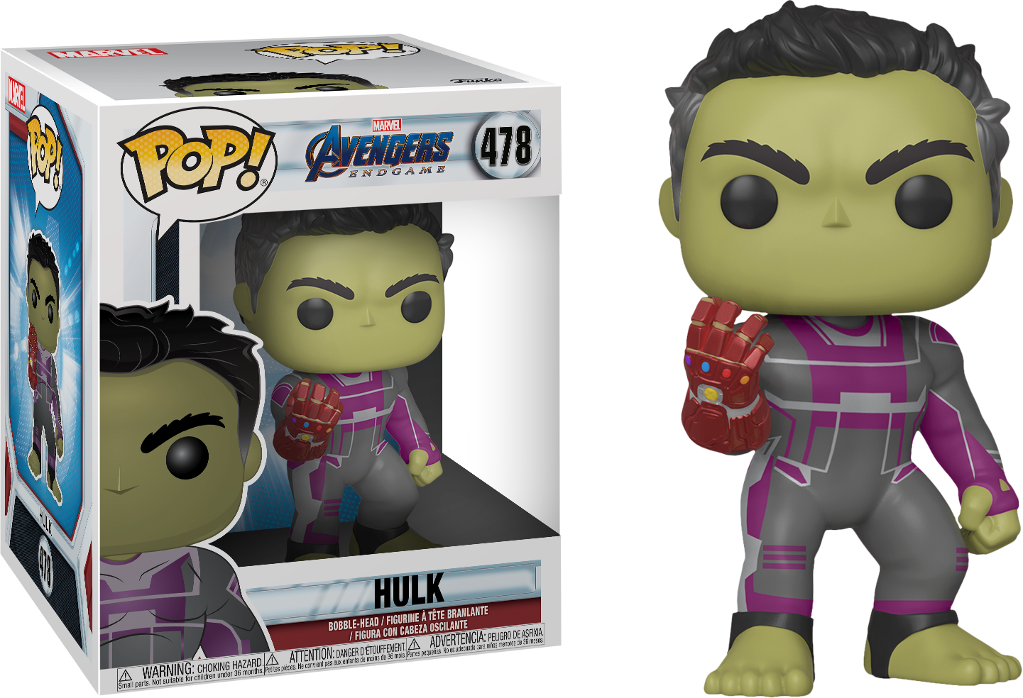 Funko Pop! Avengers 4: Endgame - Hulk with Nano Gauntlet Super Sized 6" #478