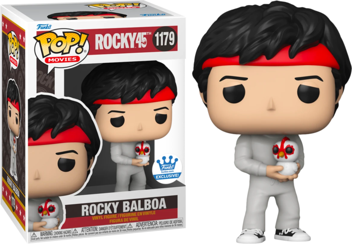Funko Pop! Rocky - Rocky Balboa with Chicken #1179 (+ Box of 3 Mystery Exclusive Pop! Vinyl Figures) - Real Pop Mania