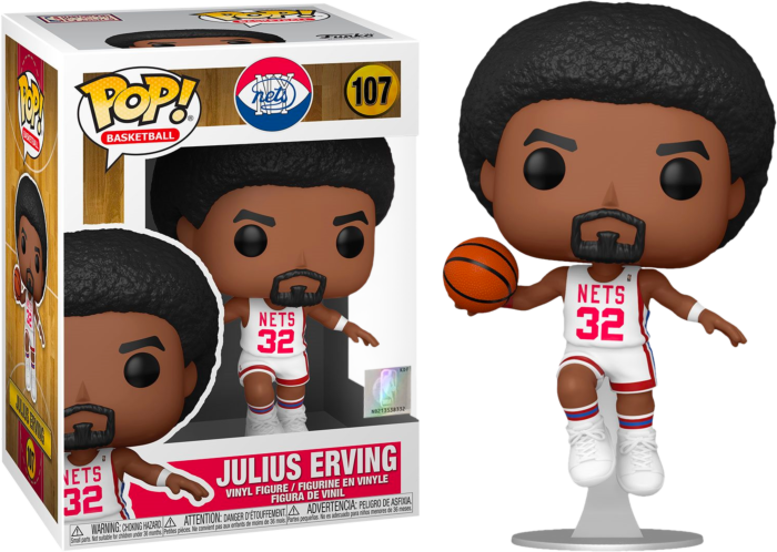 Funko Pop! NBA Basketball - Julius Erving Brooklyn Nets #107 - Real Pop Mania