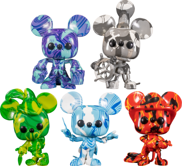 5点セット FUNKOPOP ミッキーマウス アートシリーズ 海外限定 Funko Pop! Mickey Mouse - Artist Series with Pop! Protector