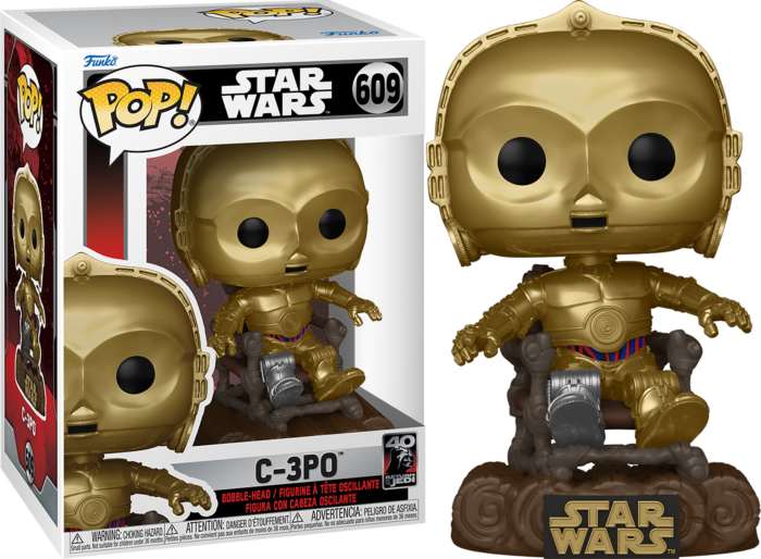 Funko Pop! Star Wars Episode VI: Return of the Jedi - C-3PO on Ewok Throne 40th Anniversary #609
