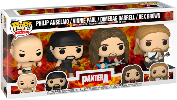 Funko Pop! Pantera - Philip Anselmo, Vinnie Paul, Dimebag Darrell & Rex Brown - 4-Pack