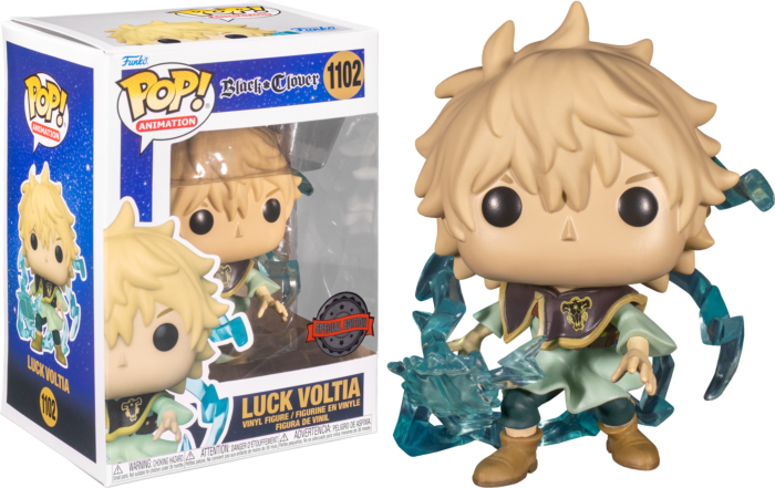 Funko Pop! Black Clover - Luck Voltia #1102 - Chase Chance - Real Pop Mania