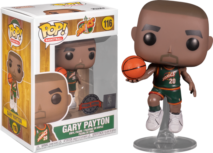 Funko Pop! NBA Basketball - Gary Payton Seattle SuperSonics 1996 Away Jersey #116 - Real Pop Mania