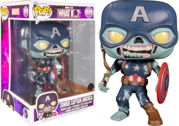 Funko Pop Zombie outlet Captain America 10”