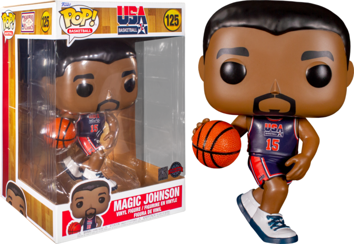 Funko Pop! NBA Basketball - Magic Johnson 1992 Team USA Jersey 10" #125 - Real Pop Mania