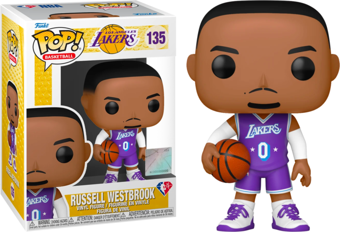Funko Pop! NBA Basketball - Russell Westbrook L.A. Lakers 2021 City Edition Jersey #135 - Real Pop Mania