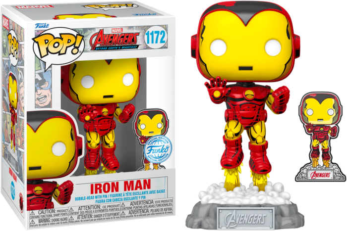 Funko Pop! Avengers: Beyond Earth's Mightiest - Iron Man 60th Anniversary Enamel Pin #1172 - The Amazing Collectables