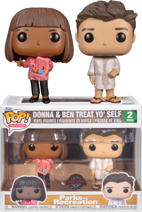 Funko Pop! Parks and Recreation - Donna & Ben Treat Yo' Self - 2-Pack - Real Pop Mania