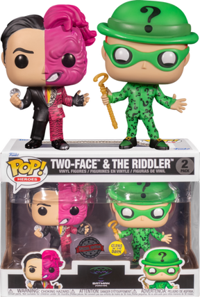 Funko Pop! Batman Forever (1995) - Two Face & The Riddler Glow in the Dark - 2-Pack - Real Pop Mania