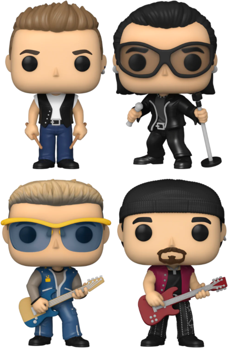 超レア:コレクターアイテム U2 POP 特別版 VHS & CD BOXセット Funko Pop! U2 - Zoo TV Tour - Bundle (Set of 4)