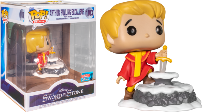 Funko Pop! The Sword in the Stone - Arthur Pulling Excalibur Deluxe #1103 (2021 Fall Convention Exclusive) - Real Pop Mania