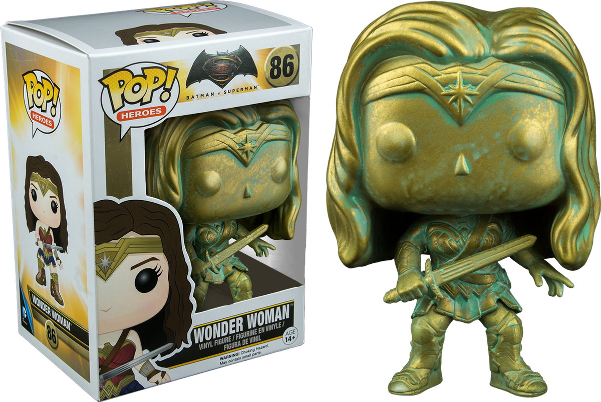 Funko Pop! Batman vs Superman: Dawn of Justice - Wonder Woman Bronze Patina #86 - The Amazing Collectables