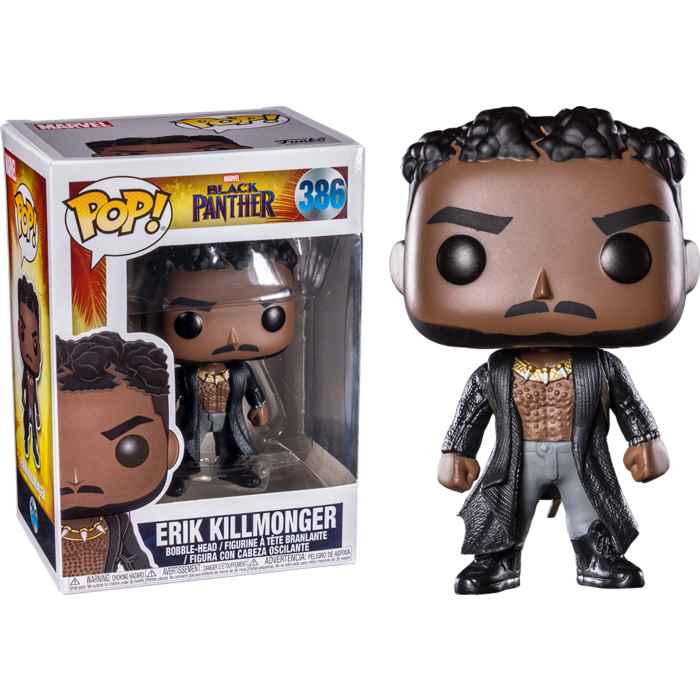 Funko Pop! Black Panther (2018) - Erik Killmonger with Scars #386 - The Amazing Collectables