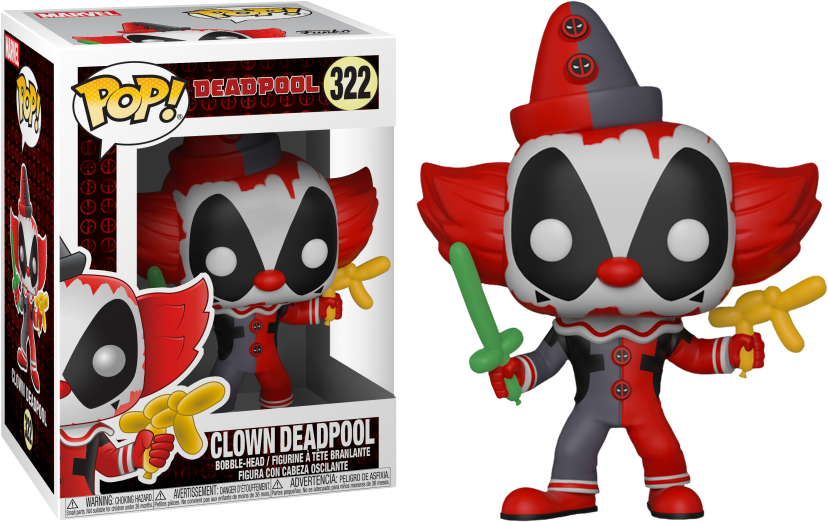 Funko Pop! Deadpool - Clown Deadpool Playtime #322 - The Amazing Collectables