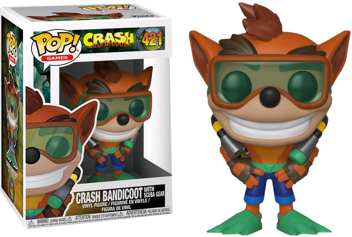 Funko Pop! Crash Bandicoot - Crash Bandicoot in Scuba Gear #421 - The Amazing Collectables