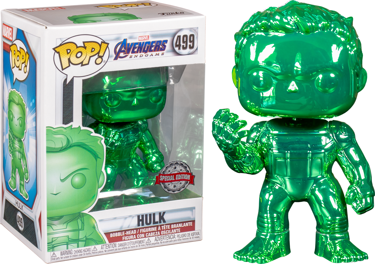 Funko Pop! Avengers 4: Endgame - Hulk with Nano Gauntlet Green Chrome #499